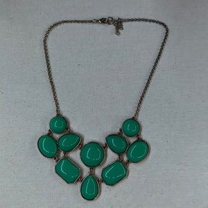 Beautiful green stones on gold chain